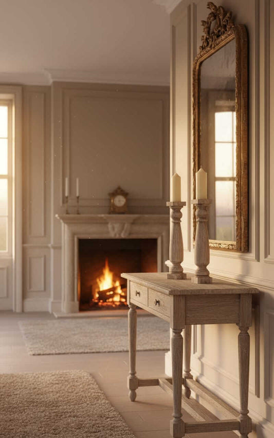 Candelabro chateau con espejo