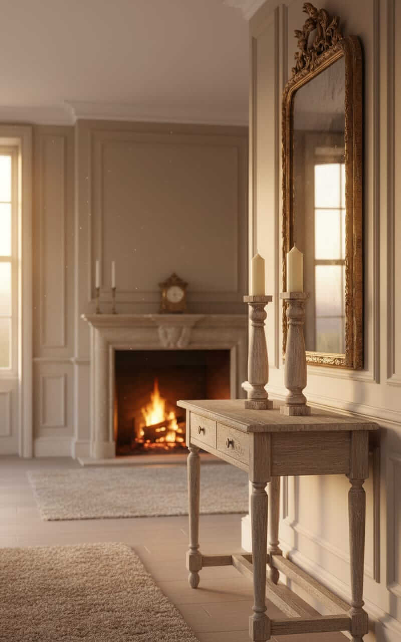 Candelabro chateau con espejo