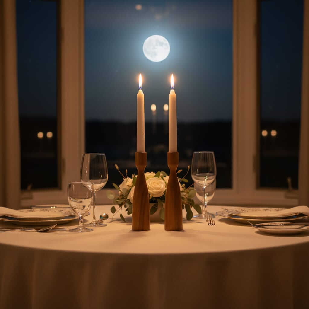 Portavelas Bolo Cena romantica