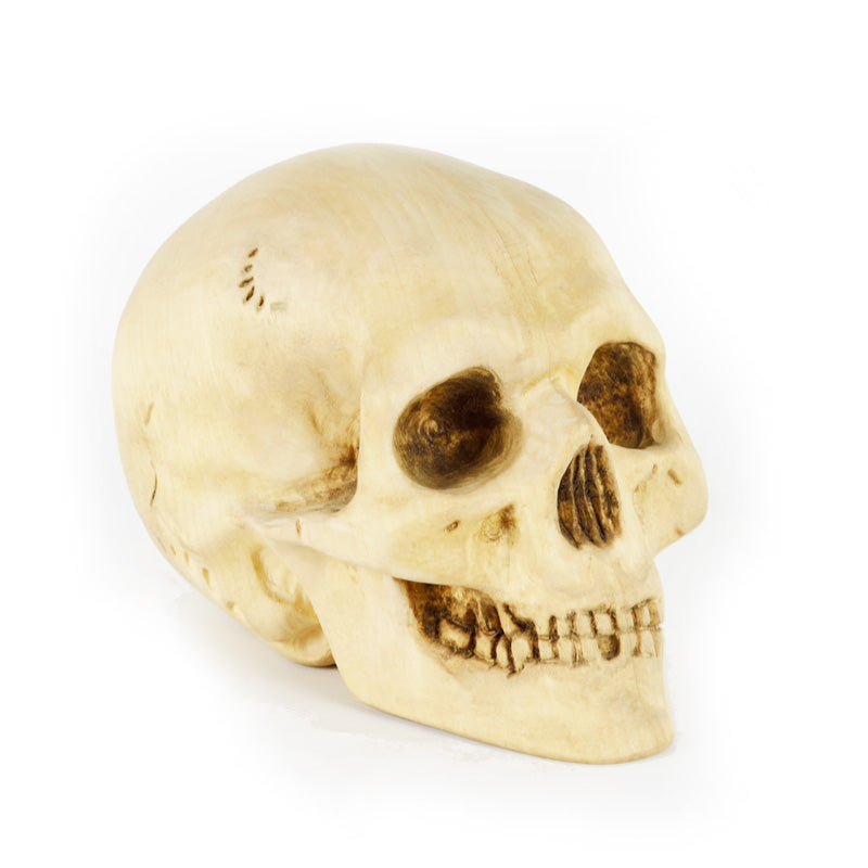 Calavera Hamlet Madera Arce Tallada